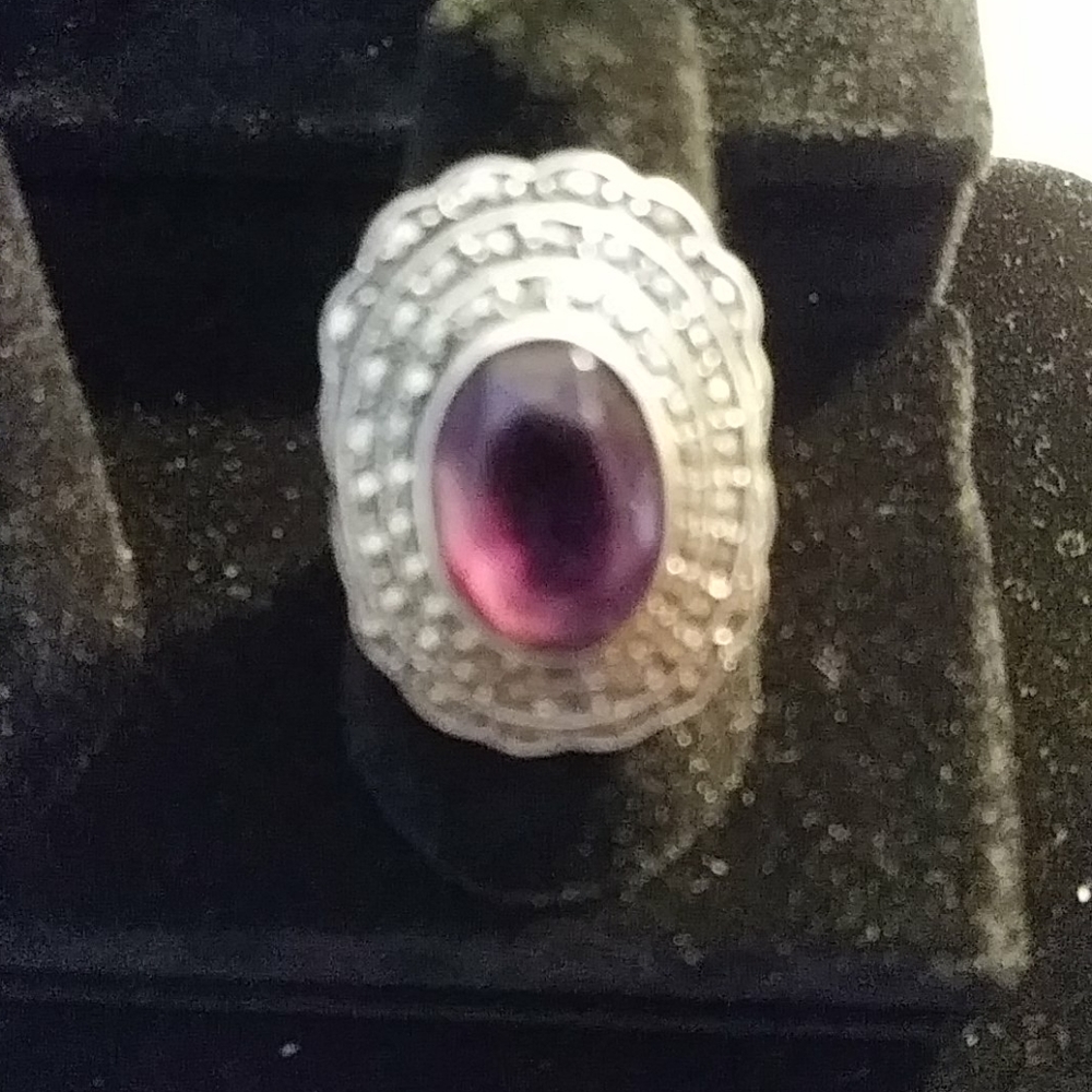 Amethyst and Diamond Cocktail Ring